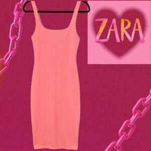 Zara Vibrant Pink Mini Dress Size Small Like New